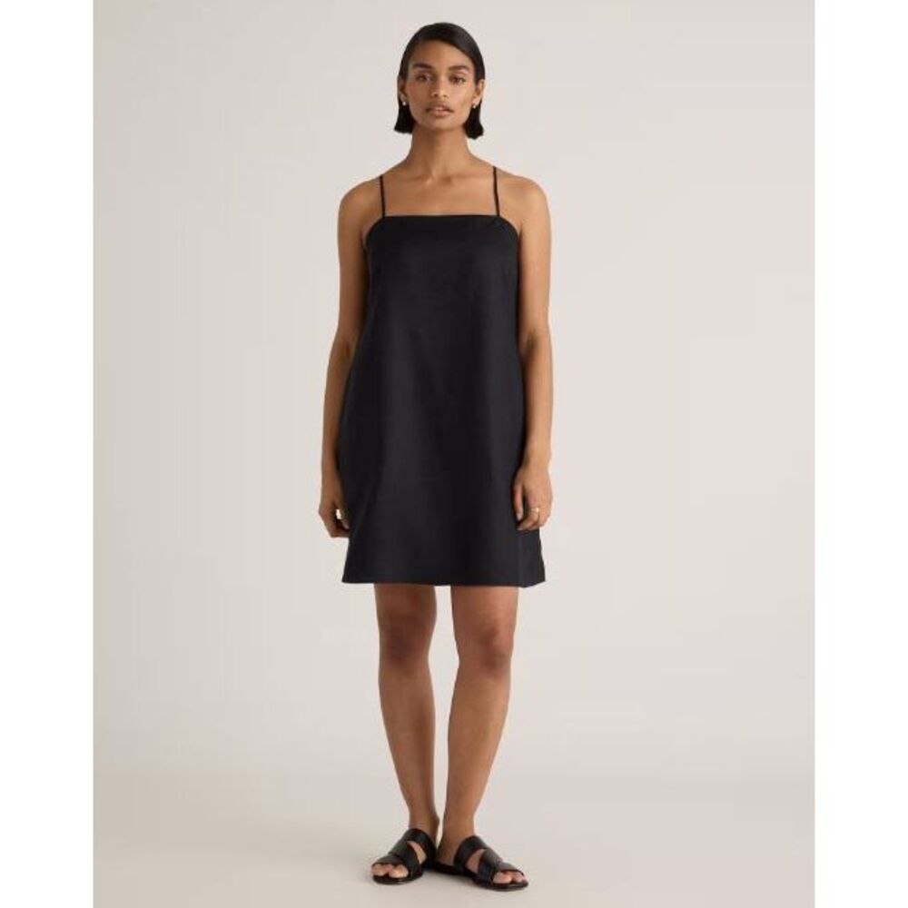 Quince Black Slip Dress